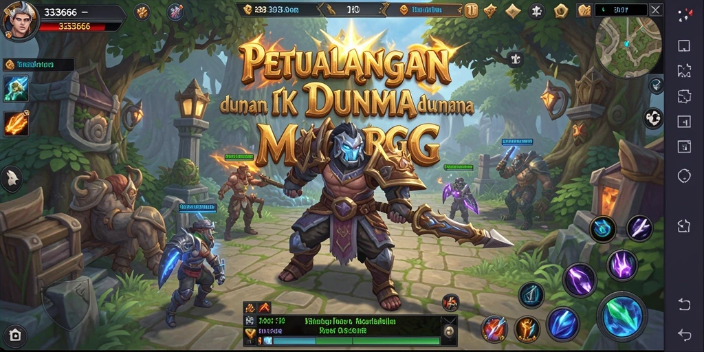 Screenshot gameplay 333666 menampilkan aksi petualangan MMORPG yang mendebarkan.