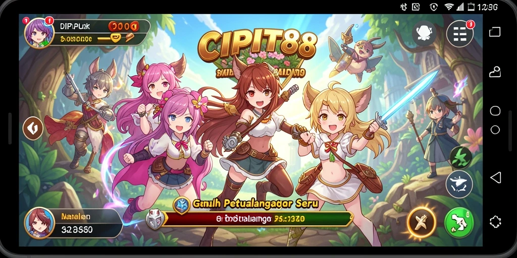 Screenshot gameplay CIPIT88 menampilkan aksi seru dengan karakter Anime.