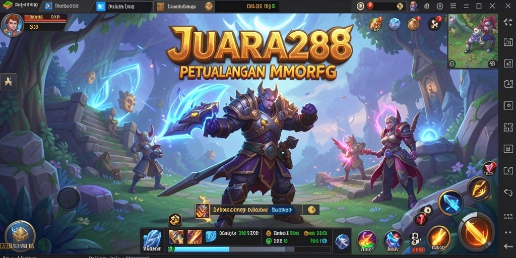 Tampilan utama gameplay JUARA288 yang seru dan interaktif.