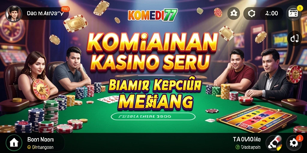 Screenshot gameplay <strong>KOMEDI77</strong> menampilkan keseruan permainan kasino yang mengasyikkan.
