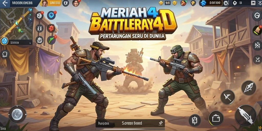 Tangkapan layar MERIAH4D menunjukkan aksi seru dalam pertempuran Battle Royale.