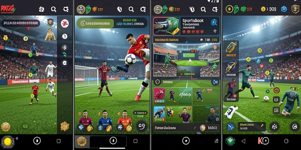 Tampilan gameplay utama dari RKGG yang menunjukkan taruhan olahraga yang beragam.