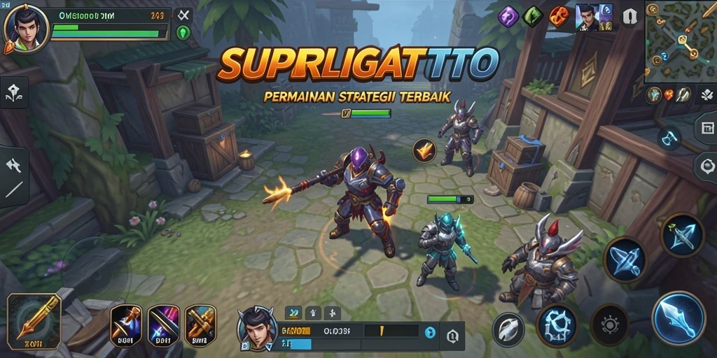 Screenshot dari gameplay SUPERLIGATOTO yang menunjukkan strategi yang mendebarkan.